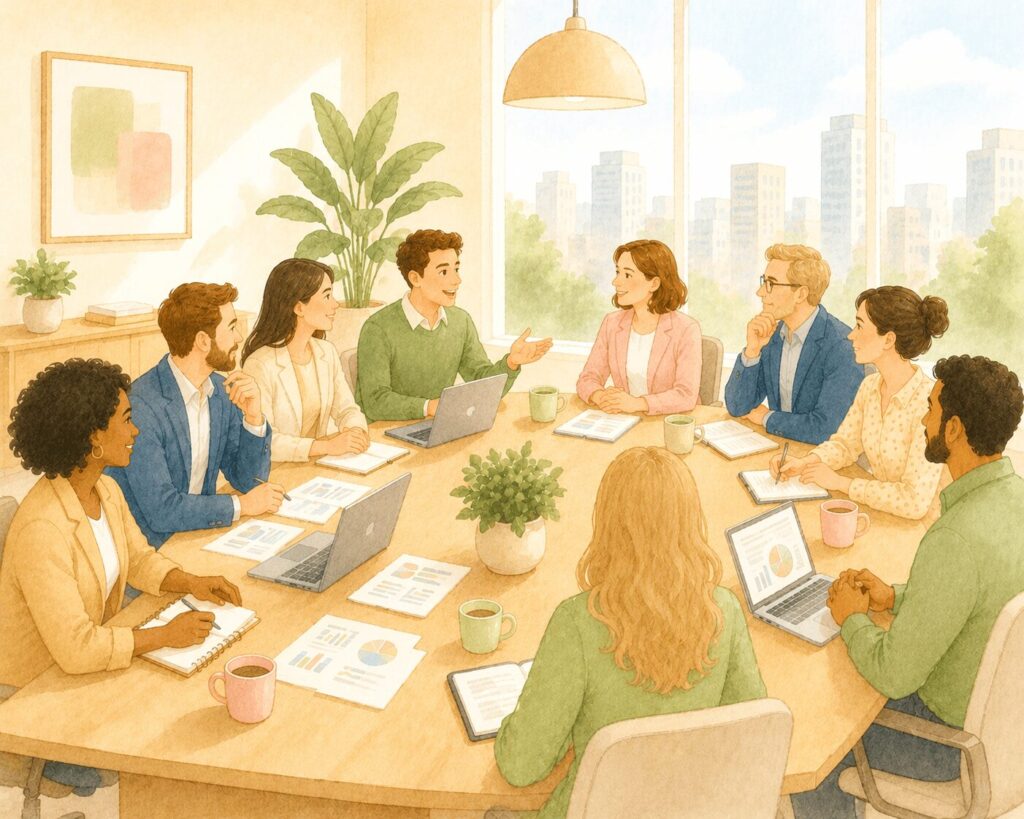 Corporate Meeting in the office